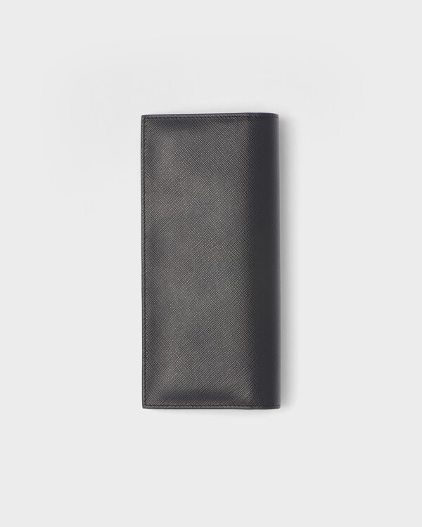 Saffiano Leather Wallet - Black/Baltic Blue Saffiano Leather Wallet - Black/Baltic Blue