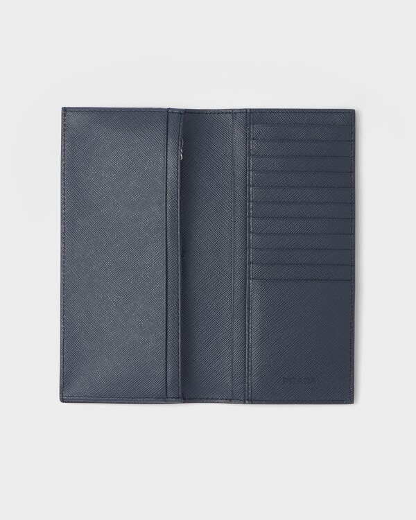 Saffiano Leather Wallet - Black/Baltic Blue Saffiano Leather Wallet - Black/Baltic Blue