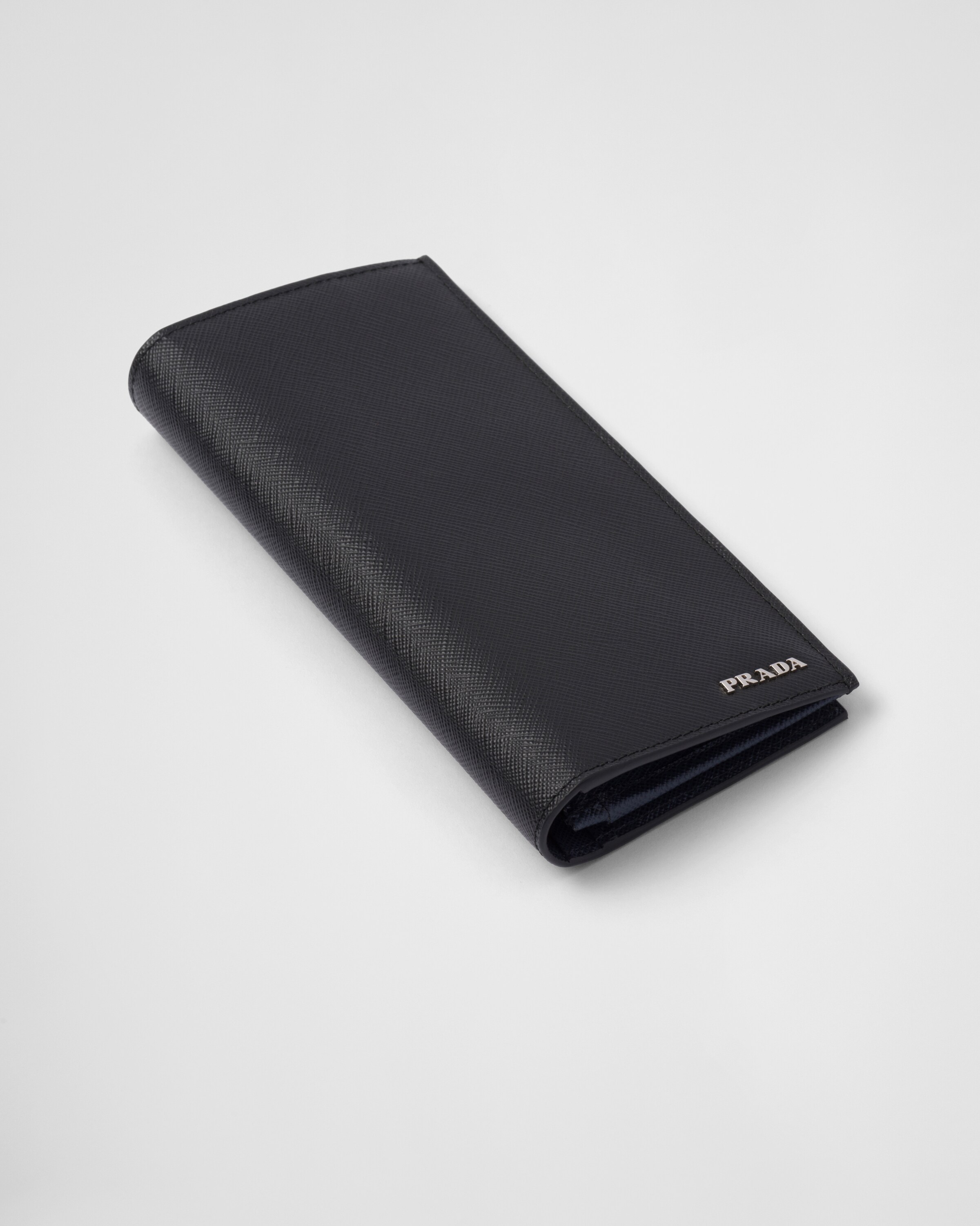 ブラック/バルティックブルー サフィアーノレザー財布 | PRADA - 日本