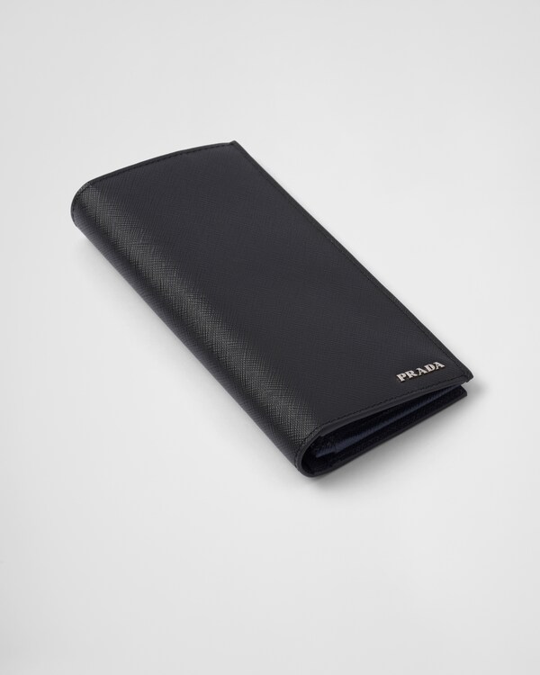 Saffiano Leather Wallet - Black/Baltic Blue Saffiano Leather Wallet - Black/Baltic Blue