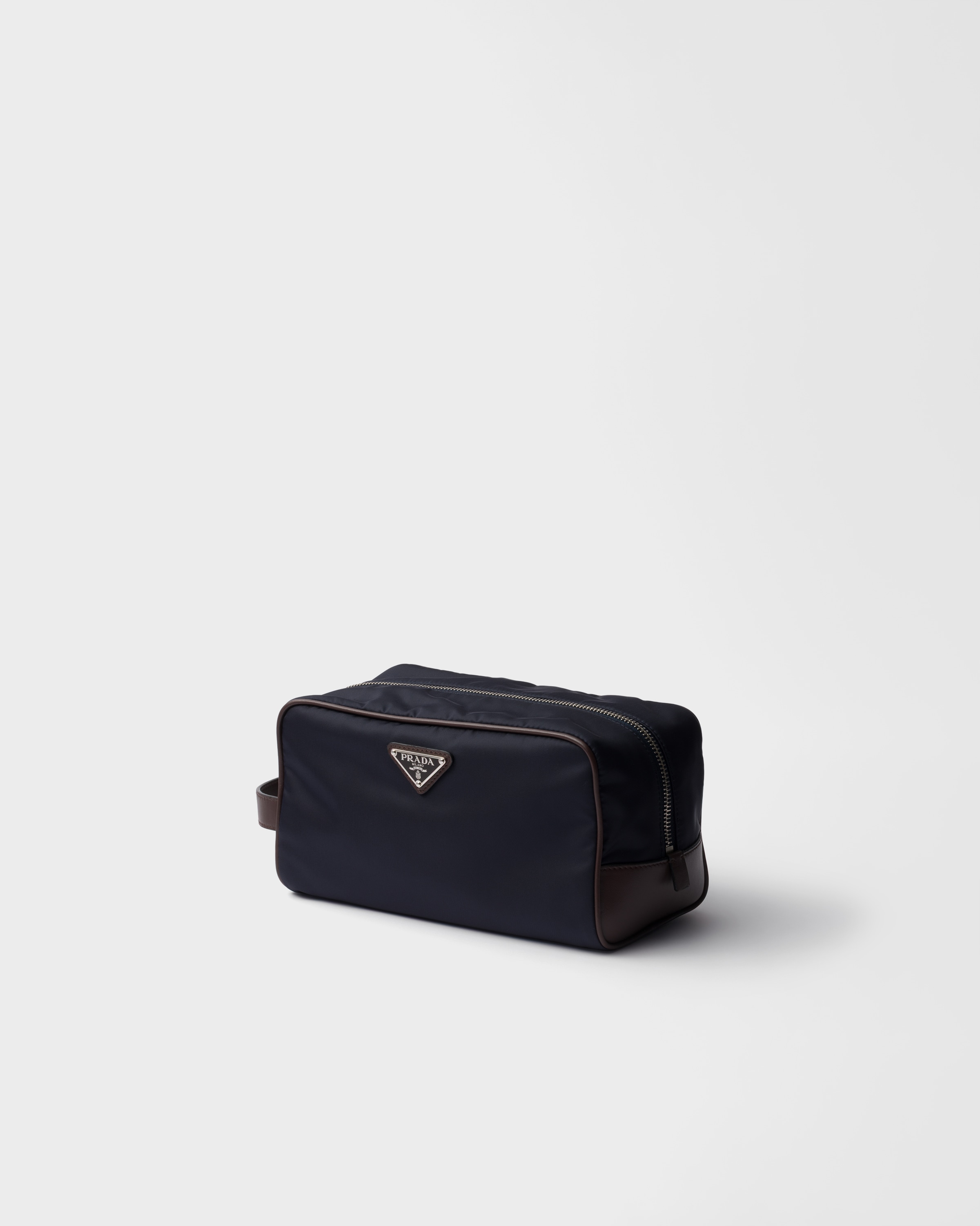 ネイビー プラダ スピードロック Re-Nylon xレザー ポーチ | PRADA - 日本