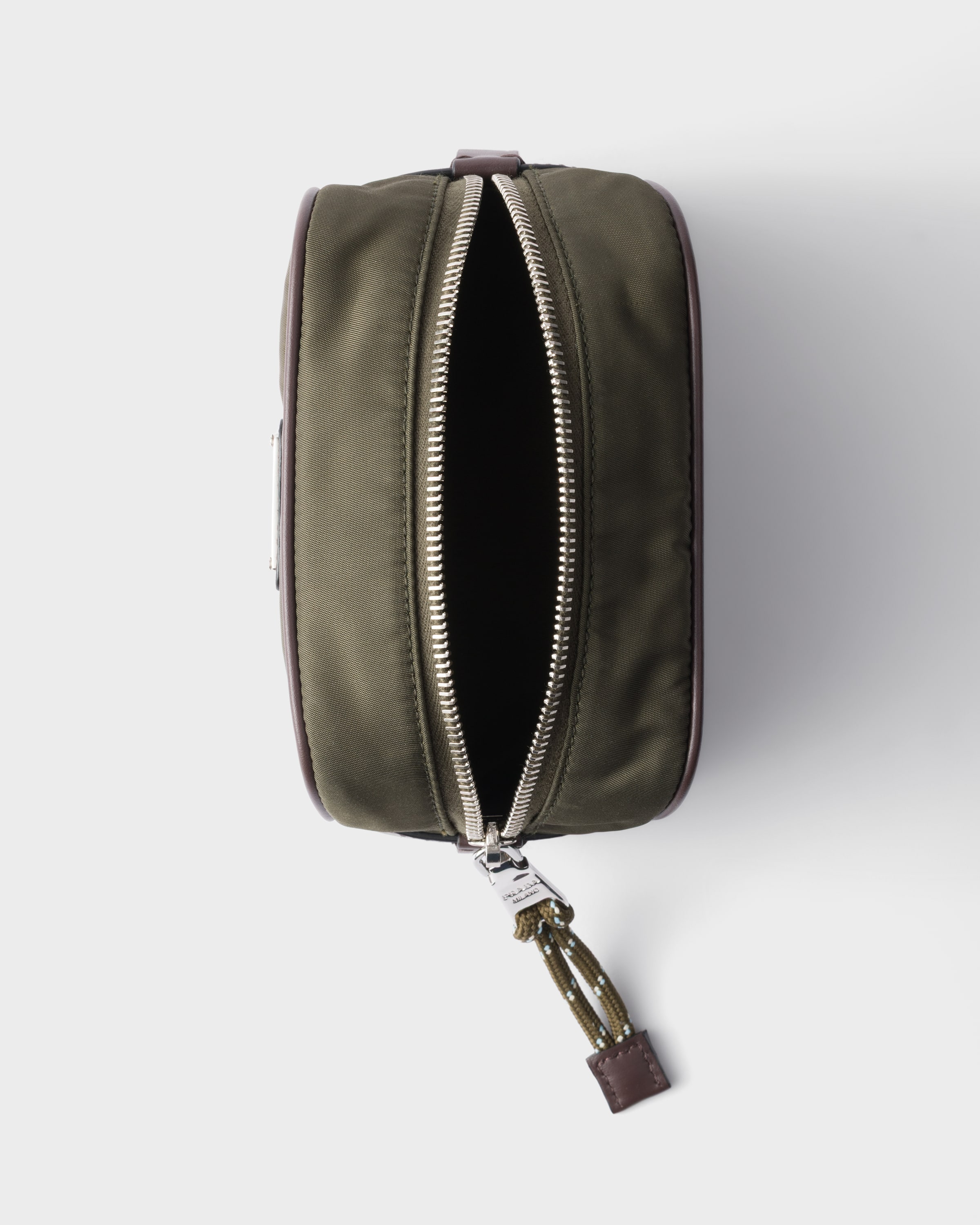 カーキ プラダ スピードロック Re-Nylon xレザー ポーチ | PRADA