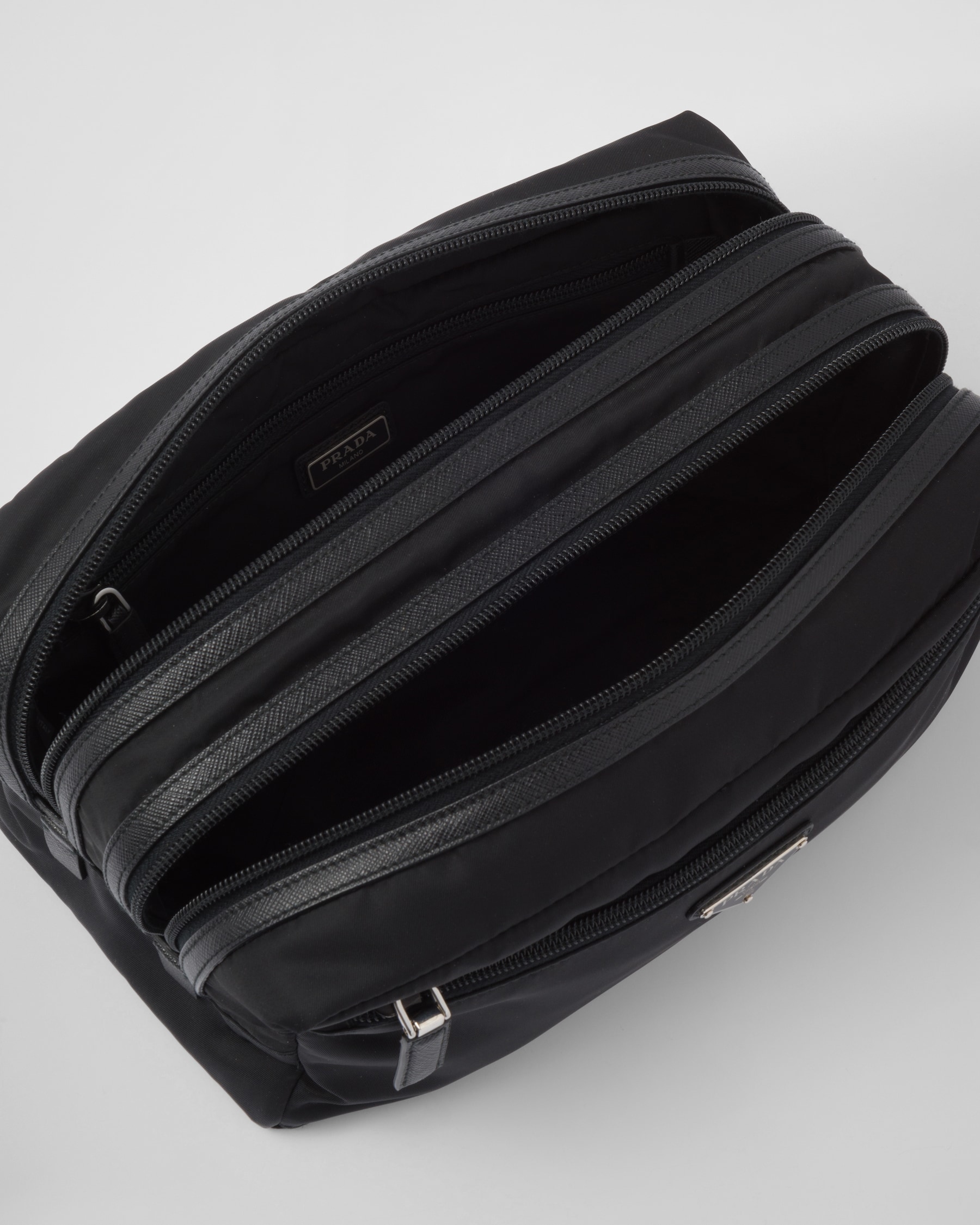 Prada Men Re-Nylon And Saffiano Leather Pouch