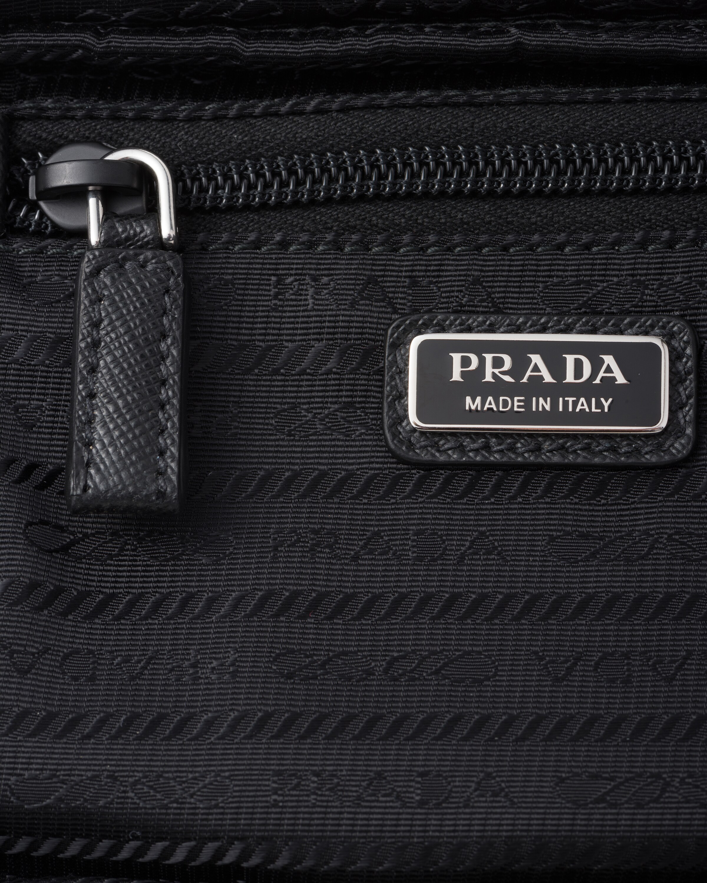 Black Small Re nylon Zipper Pouch PRADA