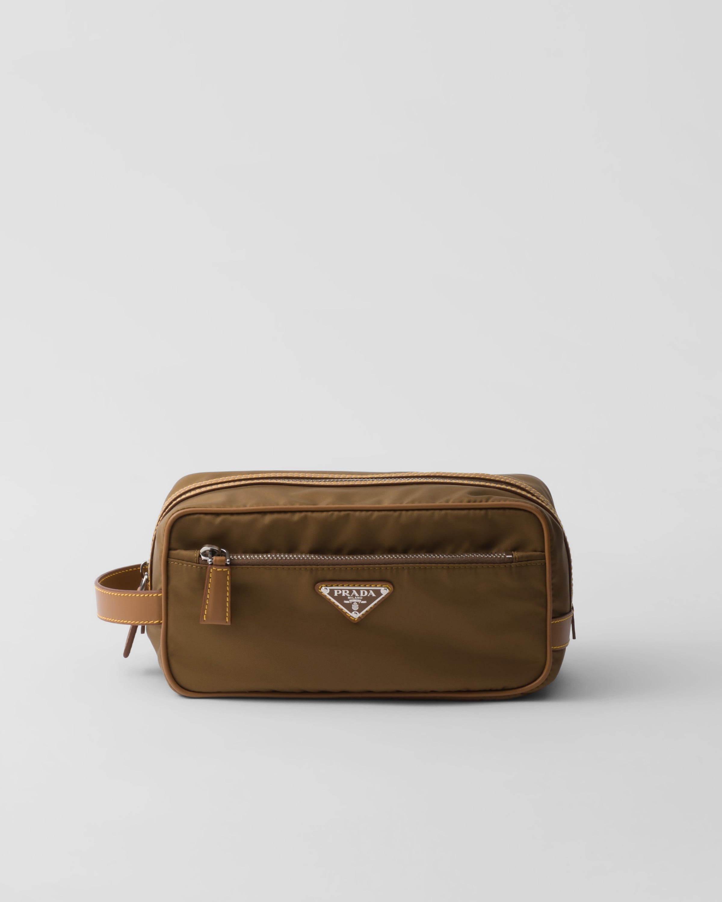 Men s Pouches In Leather And Re nylon Prada