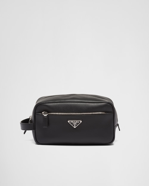 Prada Pochette de voyage en cuir Saffiano 1