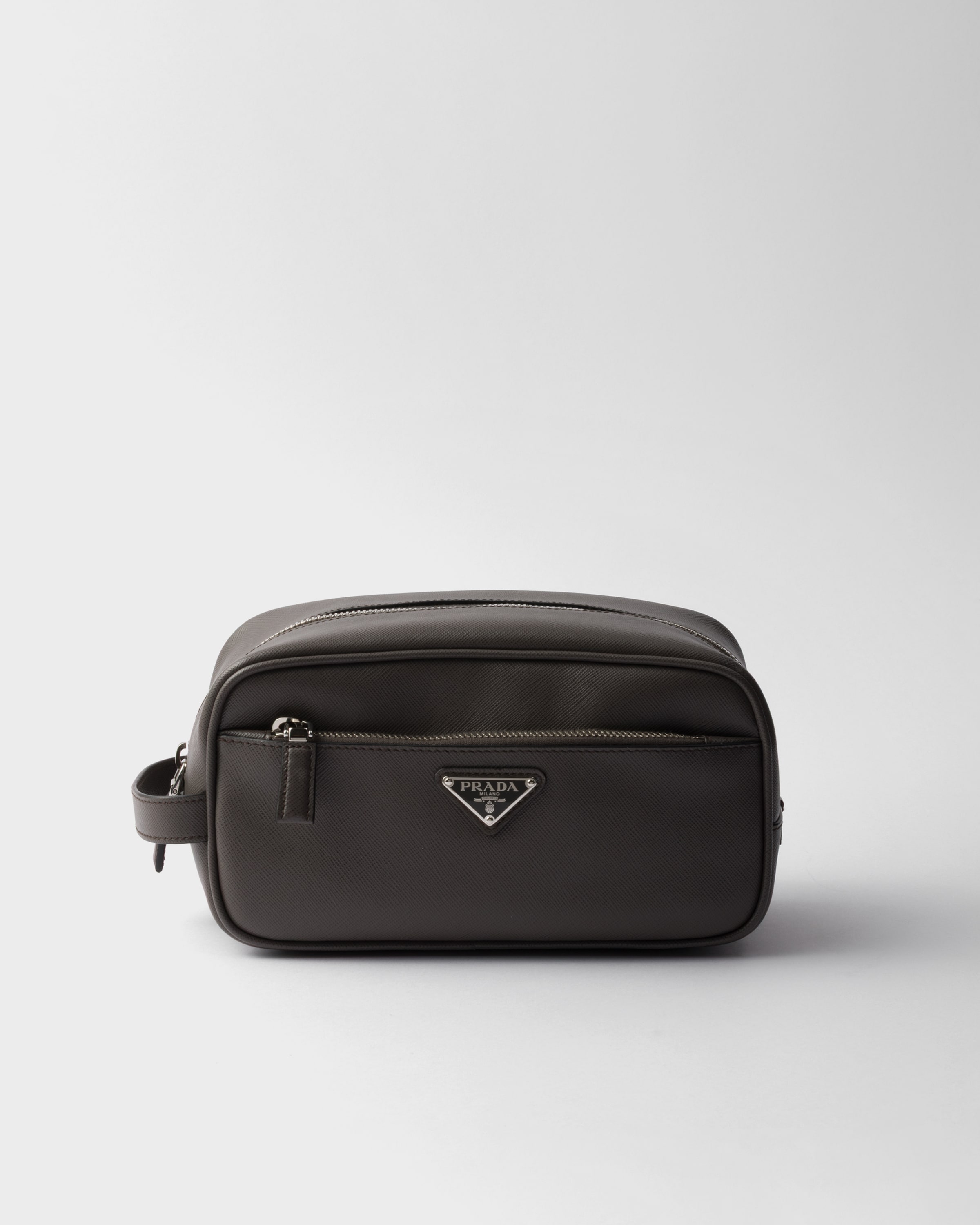 Prada Re-nylon And Saffiano Leather Travel Pouch