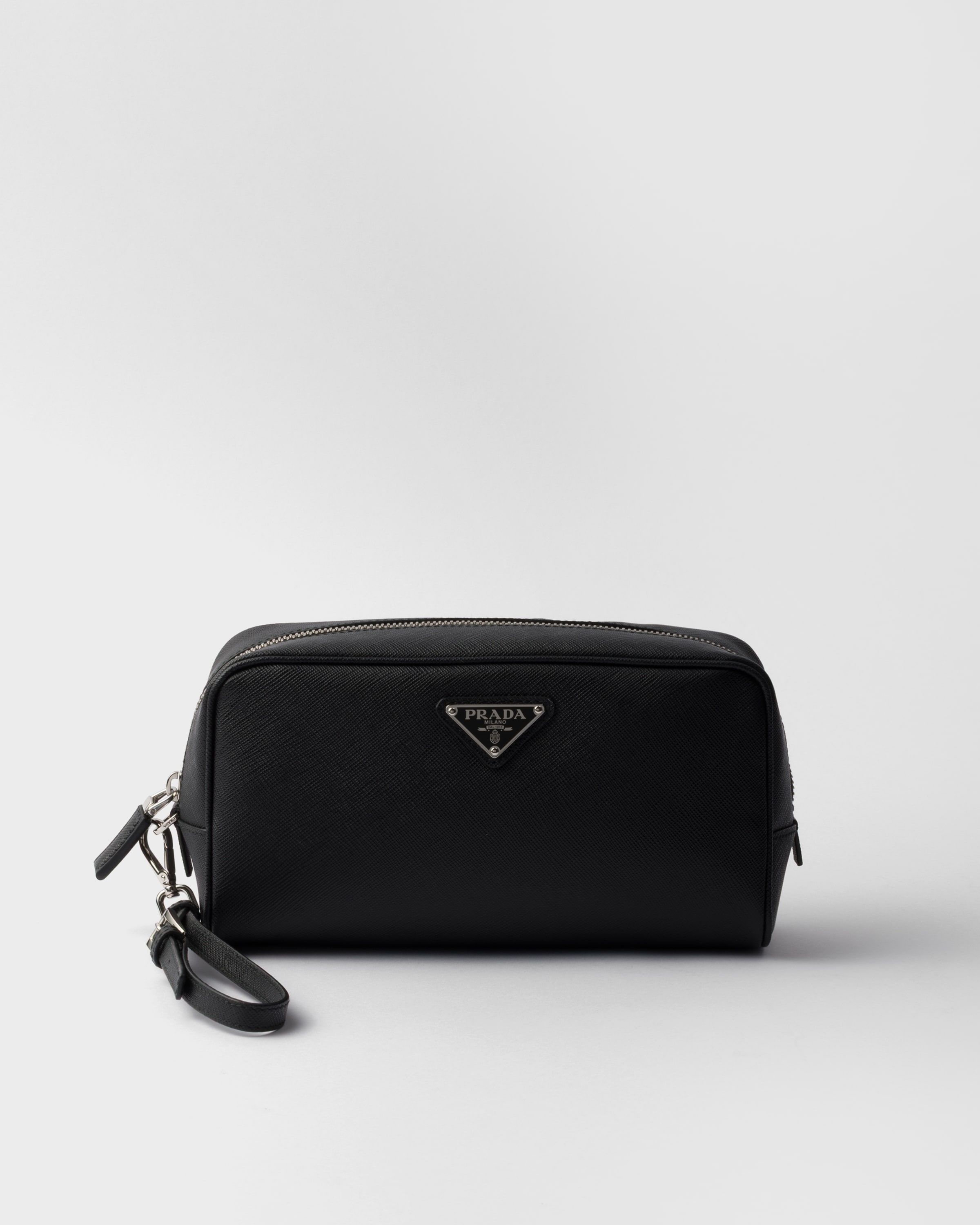 Prada Saffiano Pouch, Man, Black