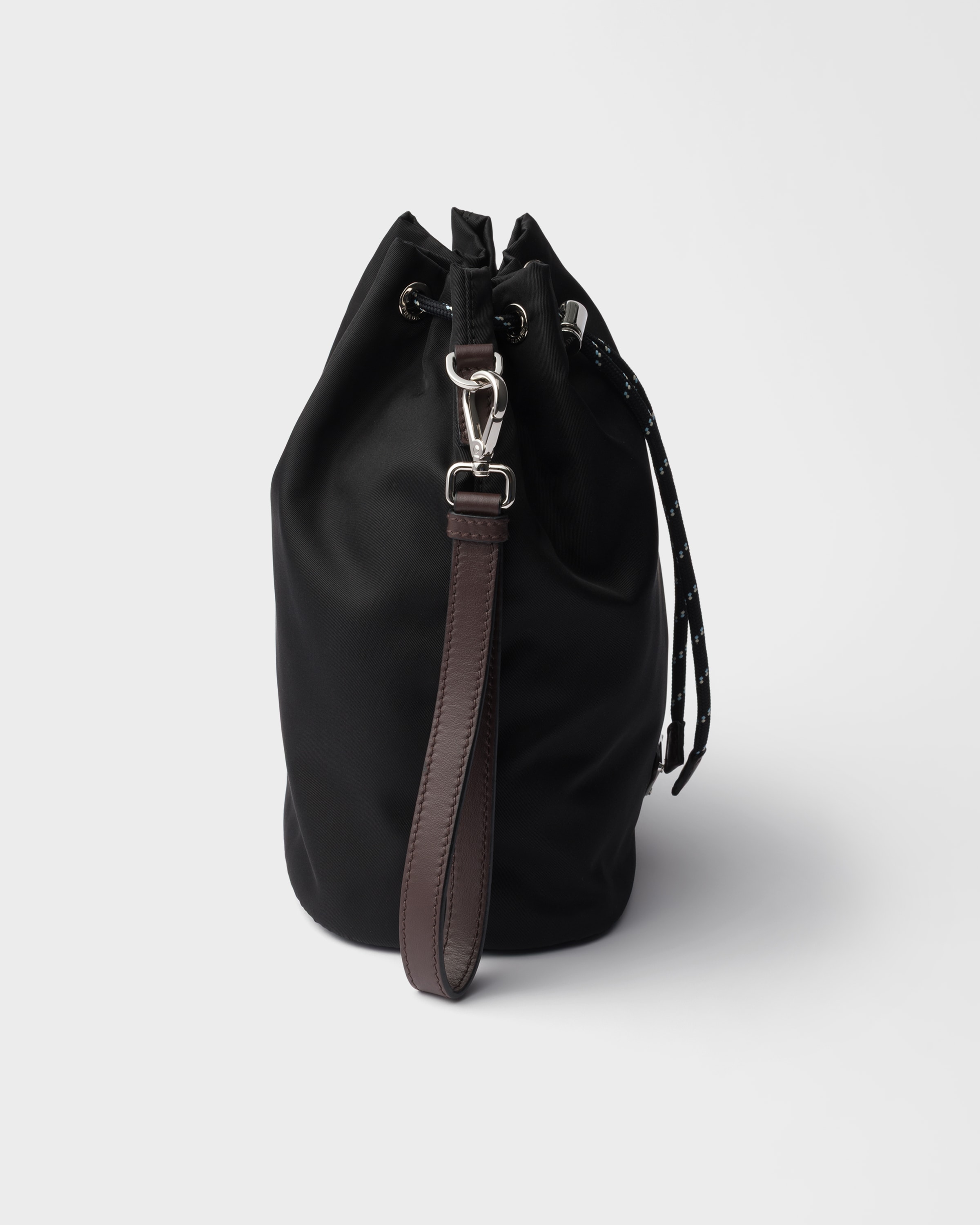 ブラック プラダ スピードロック Re-nylon Xレザー ポーチ | PRADA