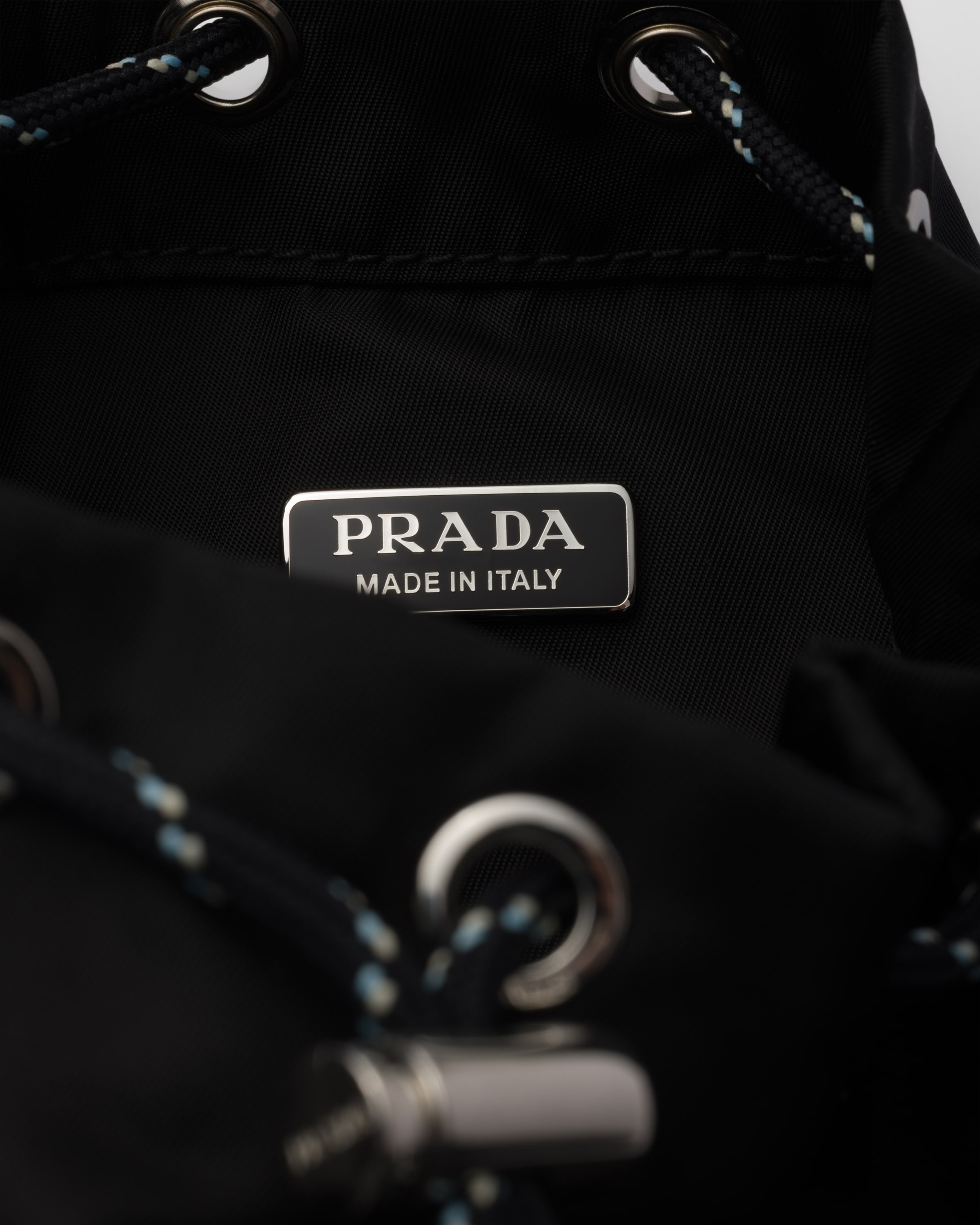 ブラック プラダ スピードロック Re-nylon Xレザー ポーチ | PRADA