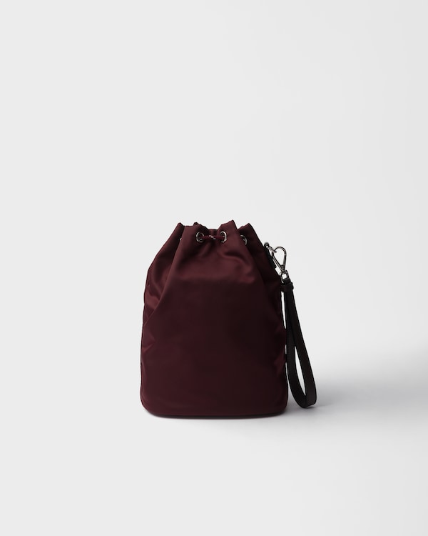 Prada Speedrock Re-Nylon and leather pouch - Burgundy Prada Speedrock Re-Nylon and leather pouch - Burgundy