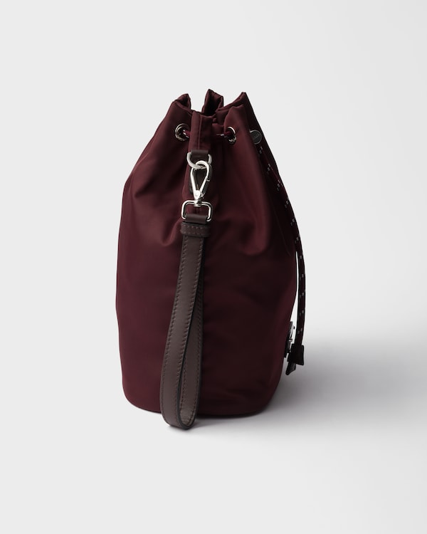 Prada Speedrock Re-Nylon and leather pouch - Burgundy Prada Speedrock Re-Nylon and leather pouch - Burgundy