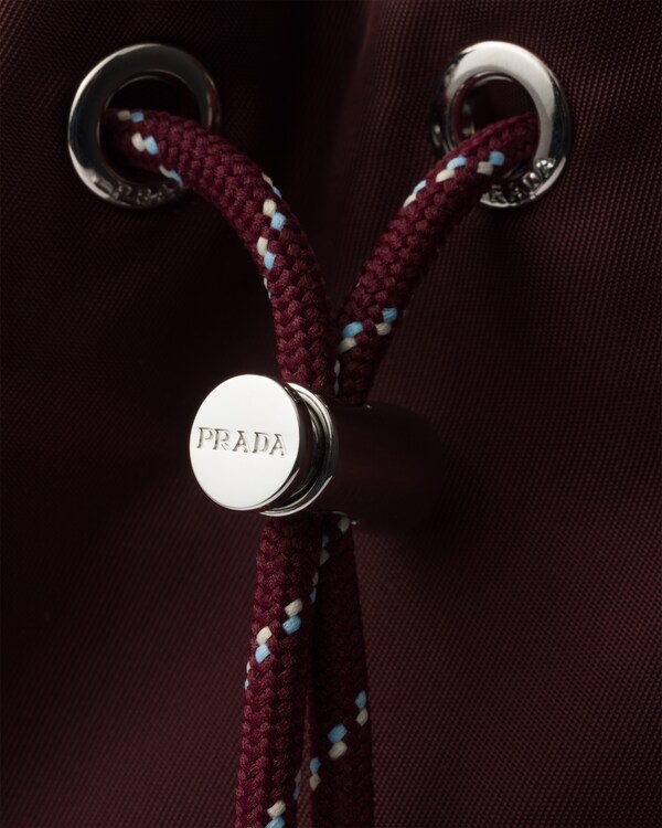 Prada Speedrock Re-Nylon and leather pouch - Burgundy Prada Speedrock Re-Nylon and leather pouch - Burgundy