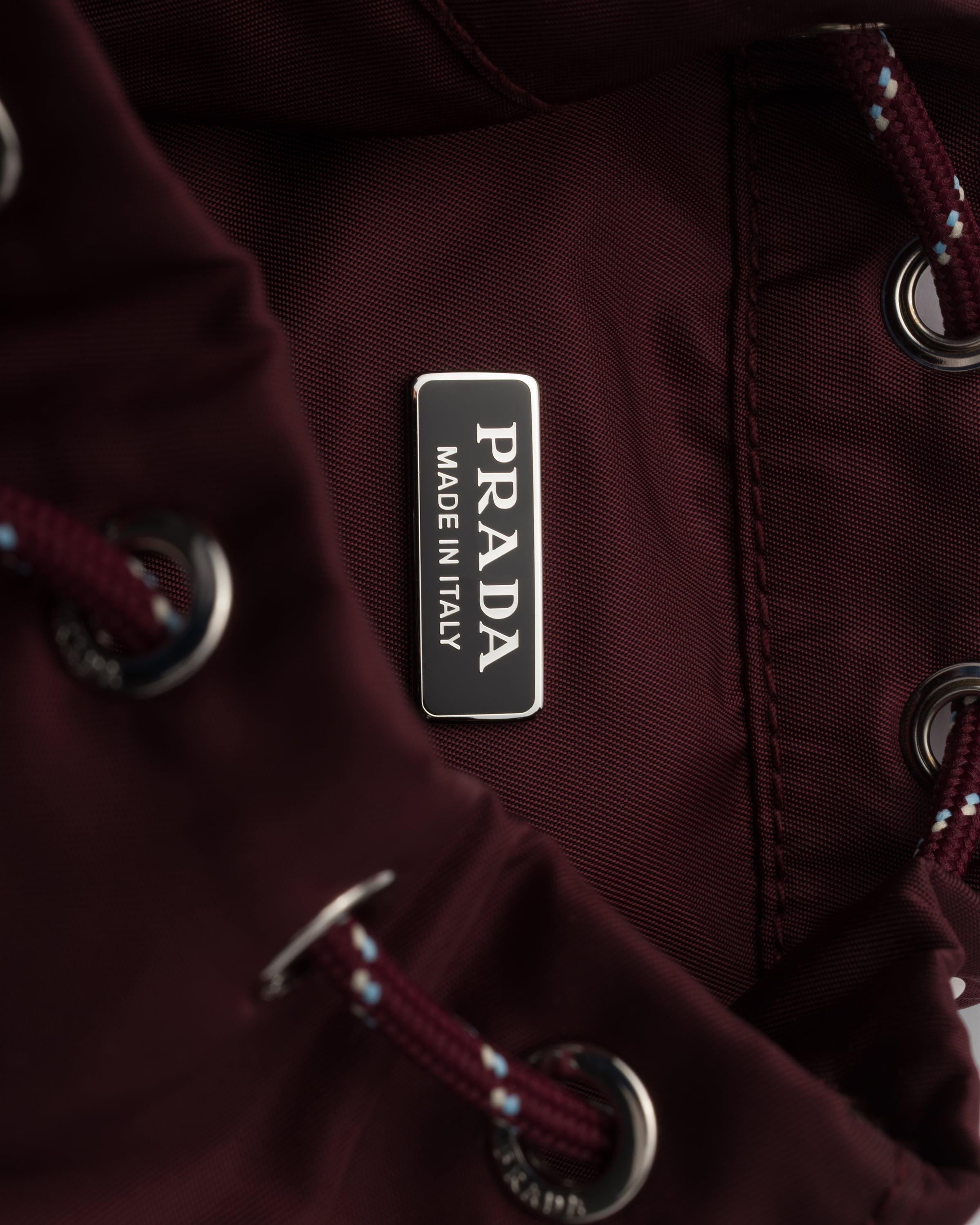 ボルドー プラダ スピードロック Re-nylon Xレザー ポーチ | PRADA