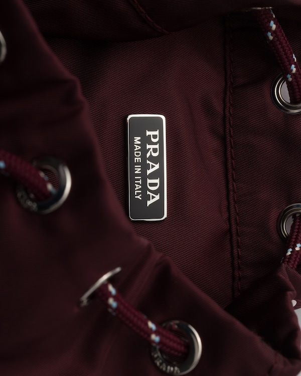 Prada Speedrock Re-Nylon and leather pouch - Burgundy Prada Speedrock Re-Nylon and leather pouch - Burgundy