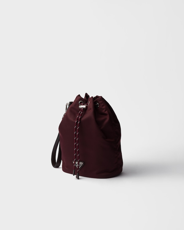 Prada Speedrock Re-Nylon and leather pouch - Burgundy Prada Speedrock Re-Nylon and leather pouch - Burgundy