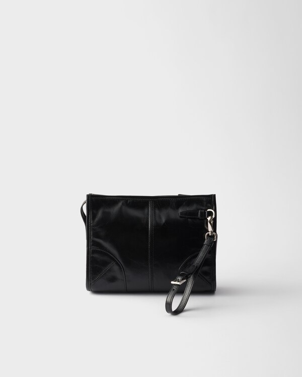 Leather pouch - Black Leather pouch - Black