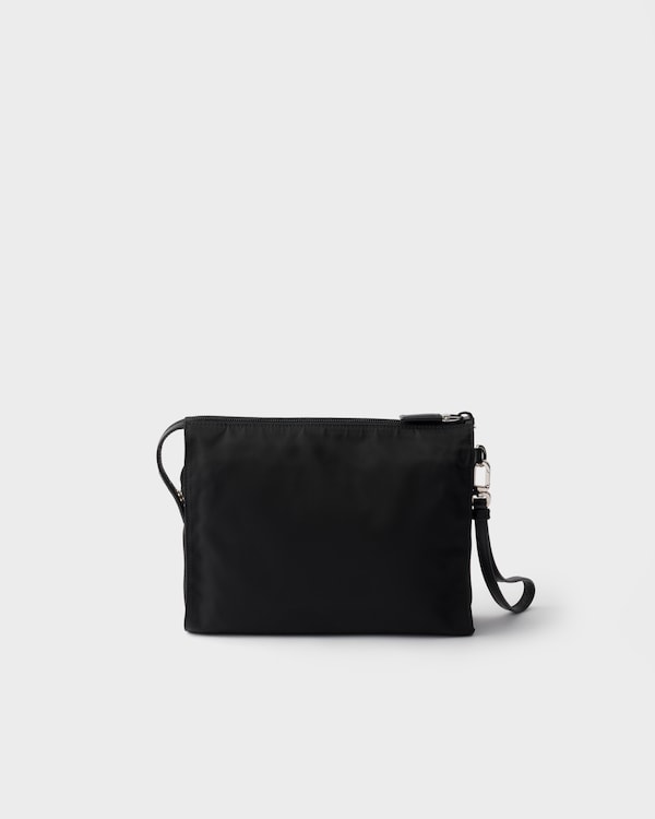 Re-Nylon and Saffiano leather necessaire - Black Re-Nylon and Saffiano leather necessaire - Black