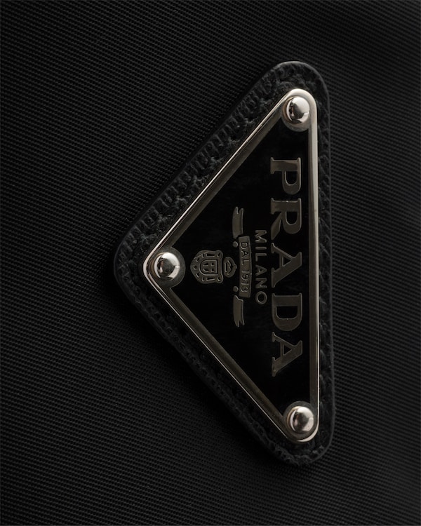 Re-Nylon and Saffiano leather necessaire - Black Re-Nylon and Saffiano leather necessaire - Black