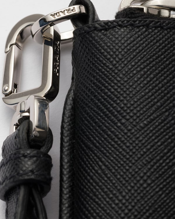 Saffiano leather pouch - Black Saffiano leather pouch - Black
