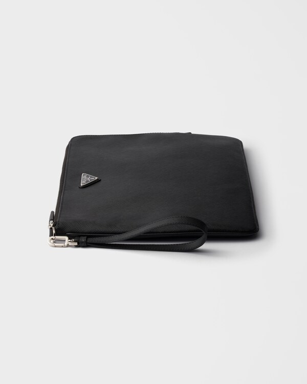 Saffiano leather pouch - Black Saffiano leather pouch - Black