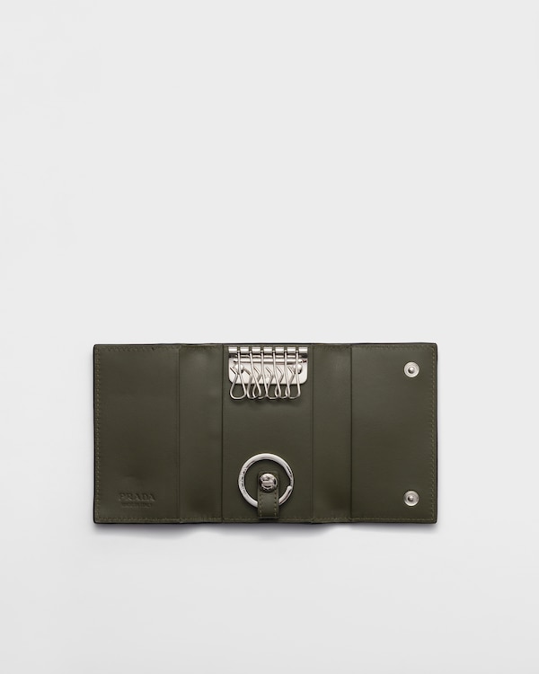 Leather key case - Black/Loden Green Leather key case - Black/Loden Green