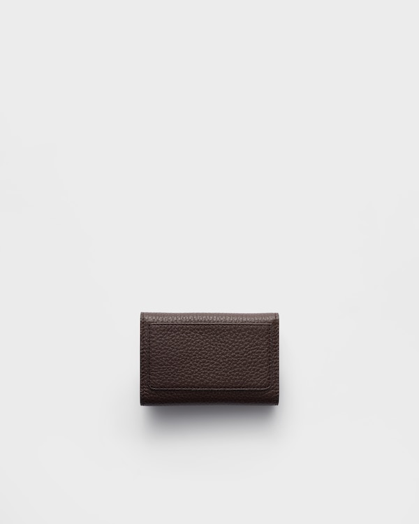 Leather key case - Coffee/Marble Leather key case - Coffee/Marble