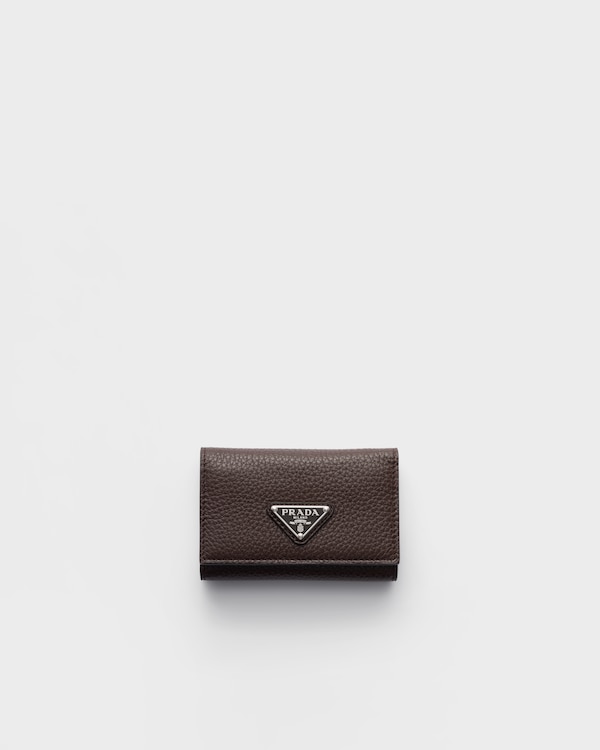 Leather key case - Coffee/Marble Leather key case - Coffee/Marble