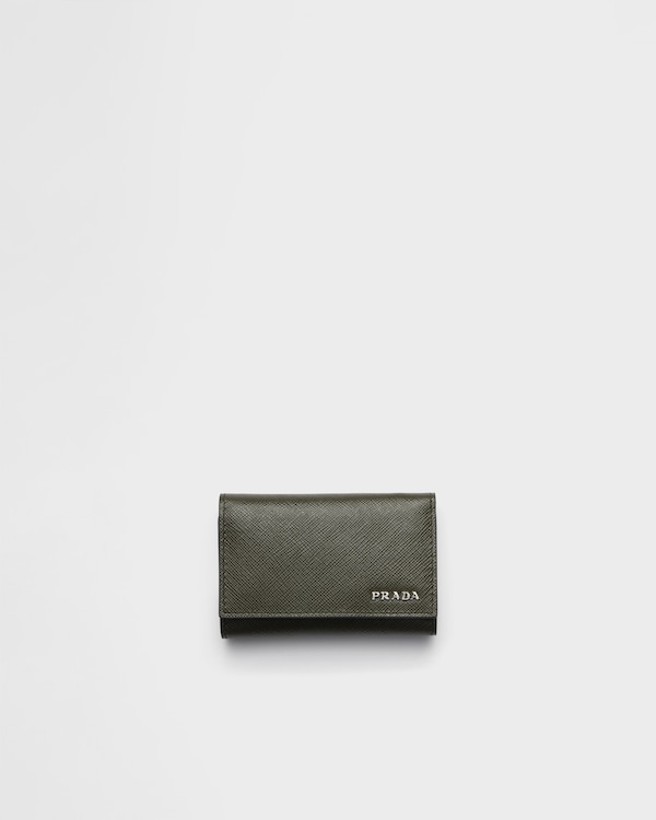 サフィアーノレザー キーケース - カモフラージュ/バーガンディ サフィアーノレザー キーケース - カモフラージュ/バーガンディ