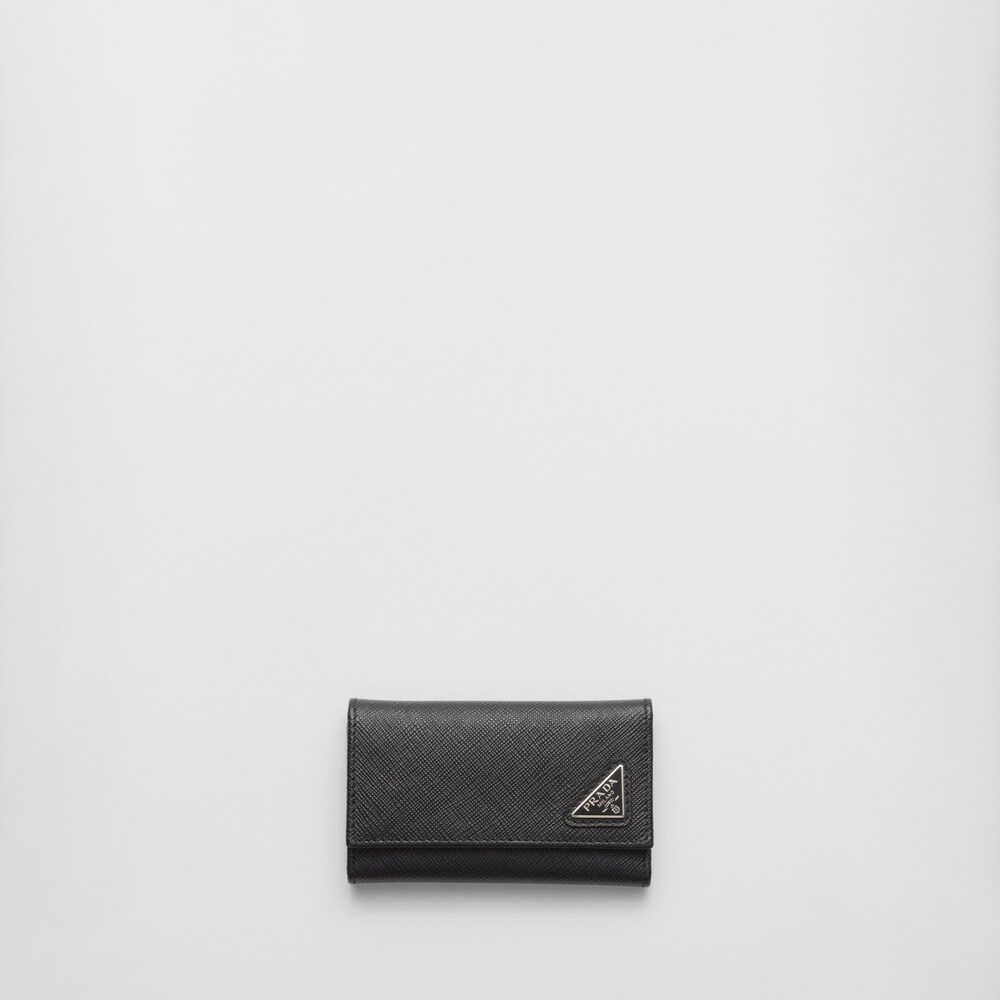 Prada Saffiano 皮革钥匙包 1