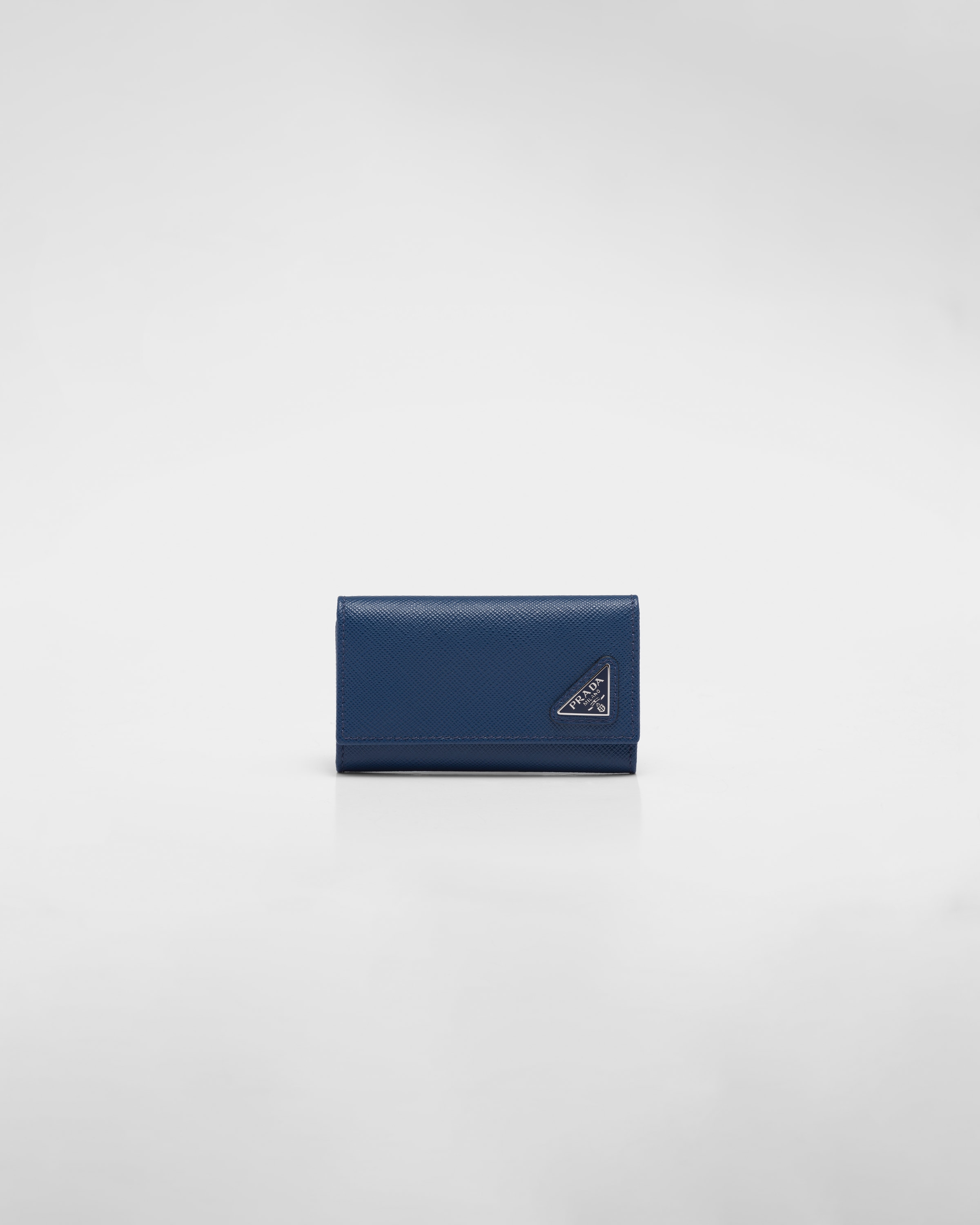 Bluette Saffiano Leather Key Case | PRADA