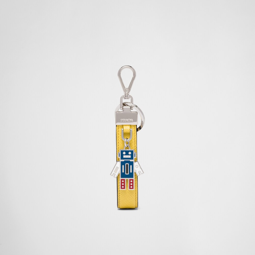 Prada Saffiano Leather Keychain 1