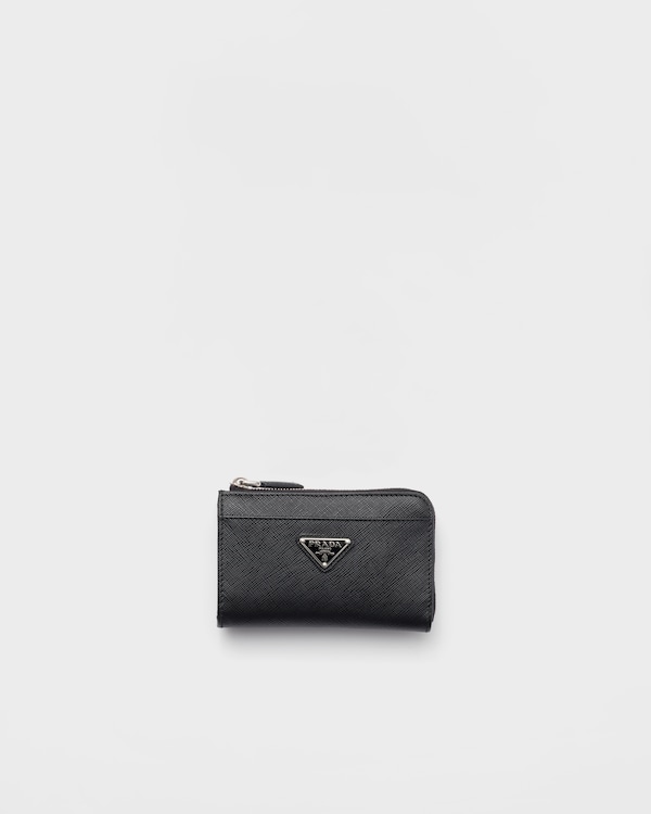 PRADA ブラックレザー ポーチ ブラック プラダ Re-Edition 1978 Re-Nylon xサフィアーノレザー