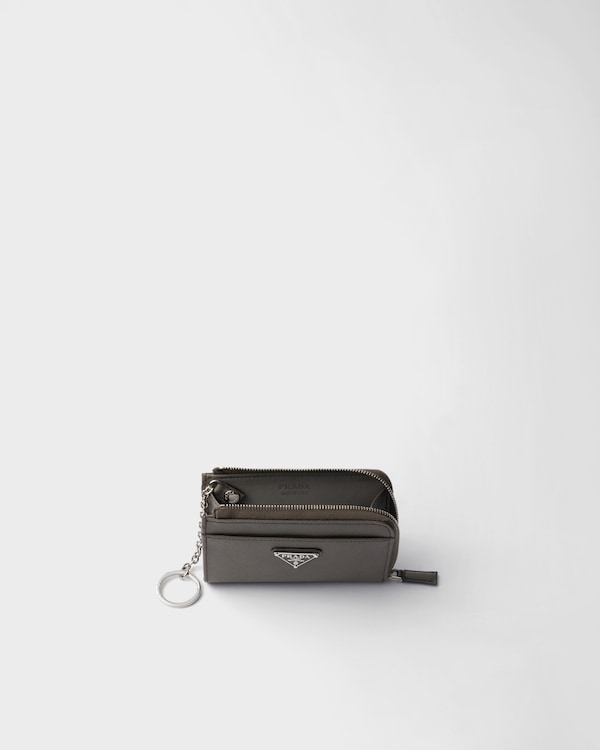 サフィアーノレザー キーケース - グレー サフィアーノレザー キーケース - グレー