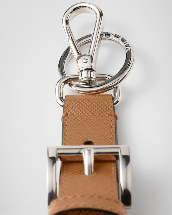 Porte-clés en cuir Saffiano Porte-clés en cuir Saffiano