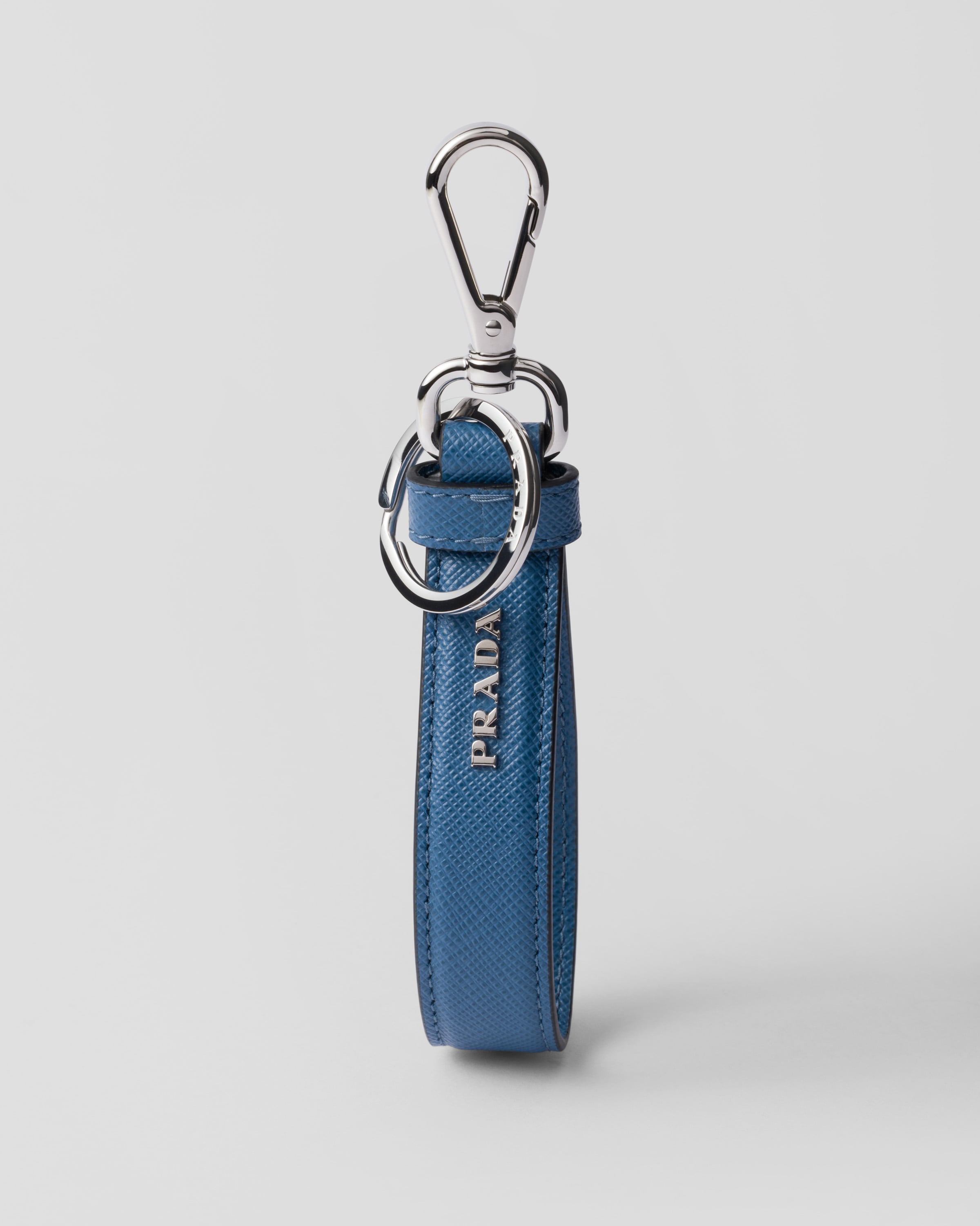 ブルー サフィアーノレザー キーリング | PRADA