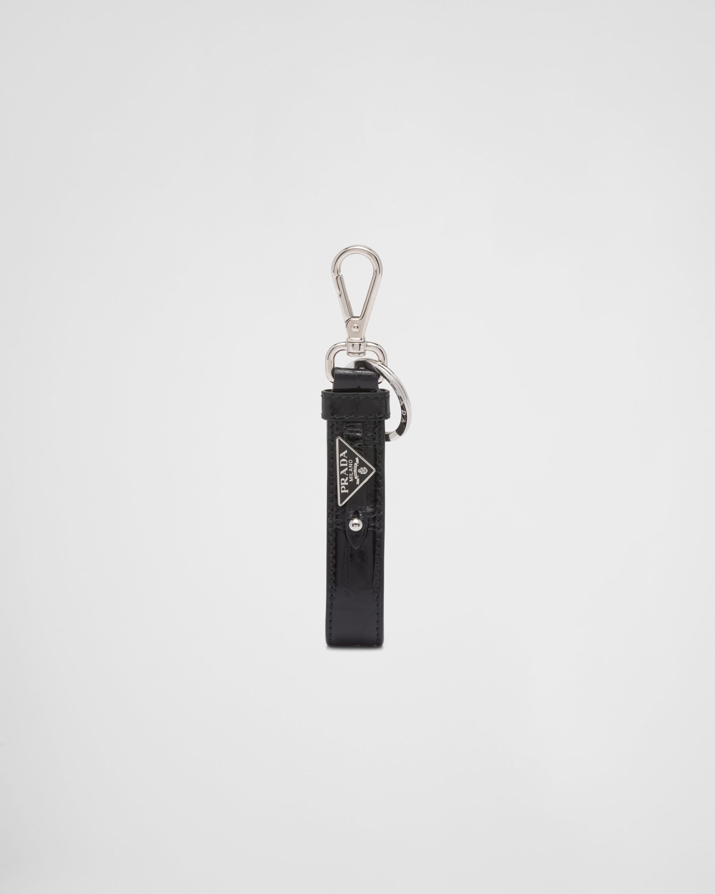 Prada leather on sale keychain