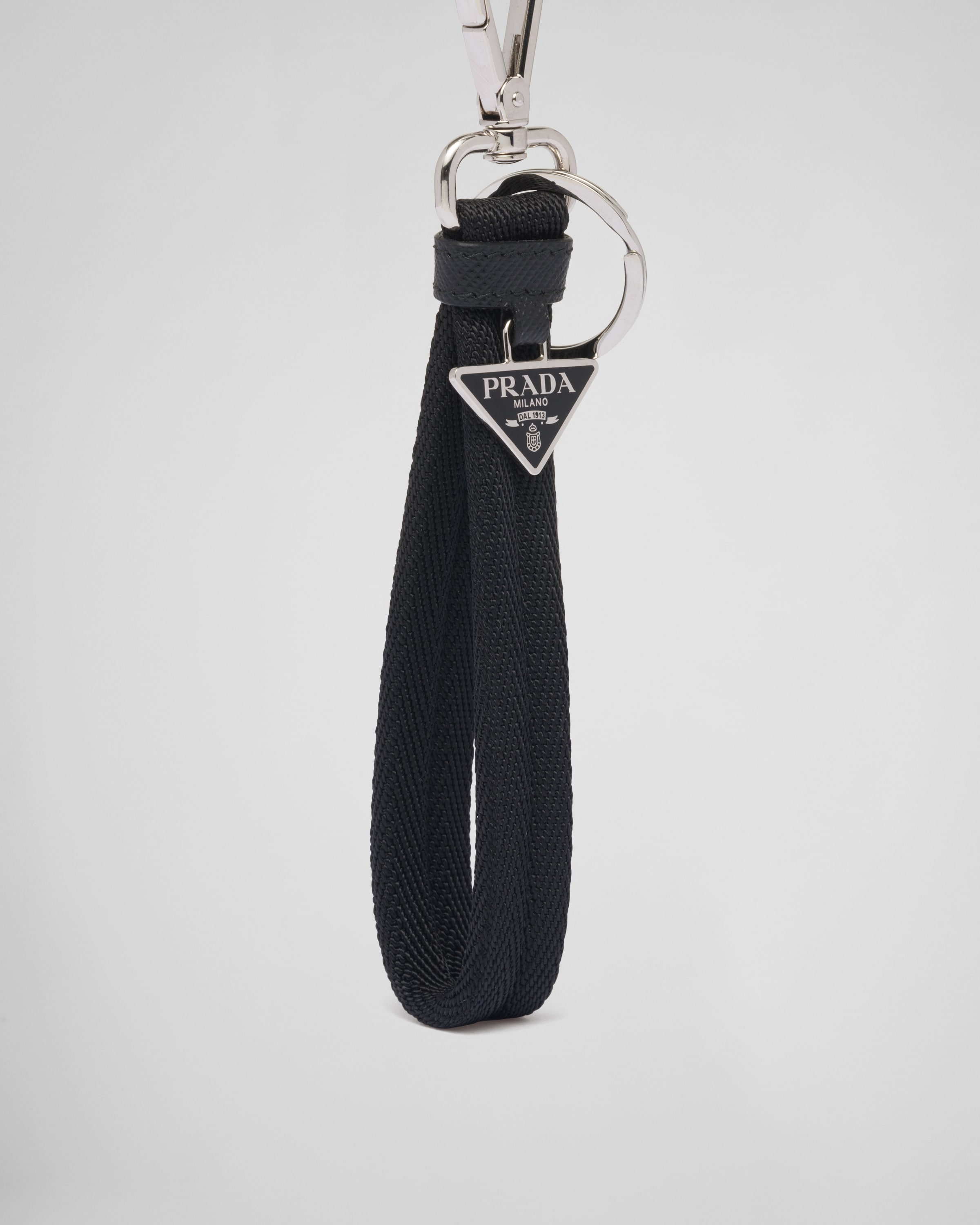 Prada saffiano keychain outlet