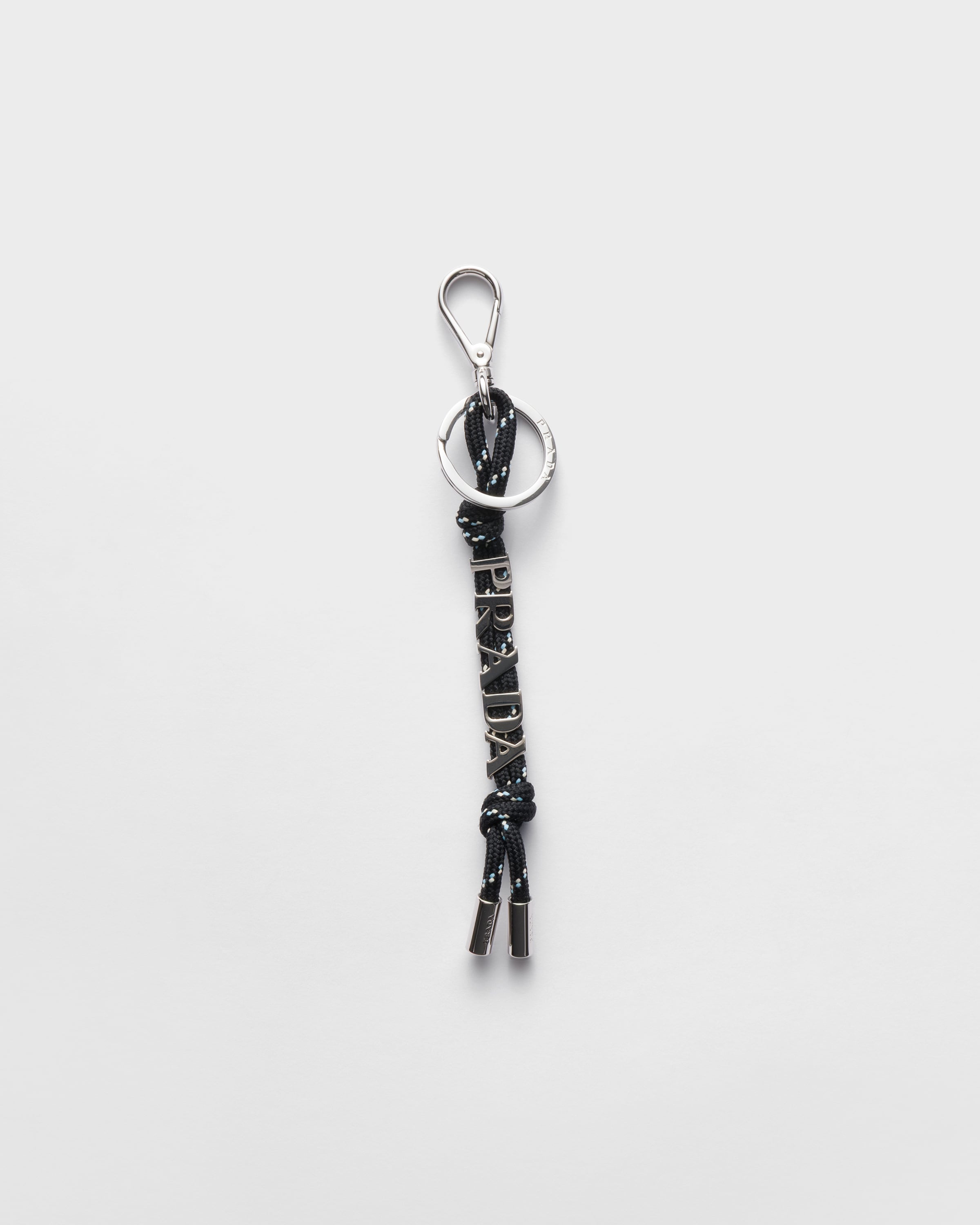 Black Prada Speedrock Cord Key Ring | PRADA