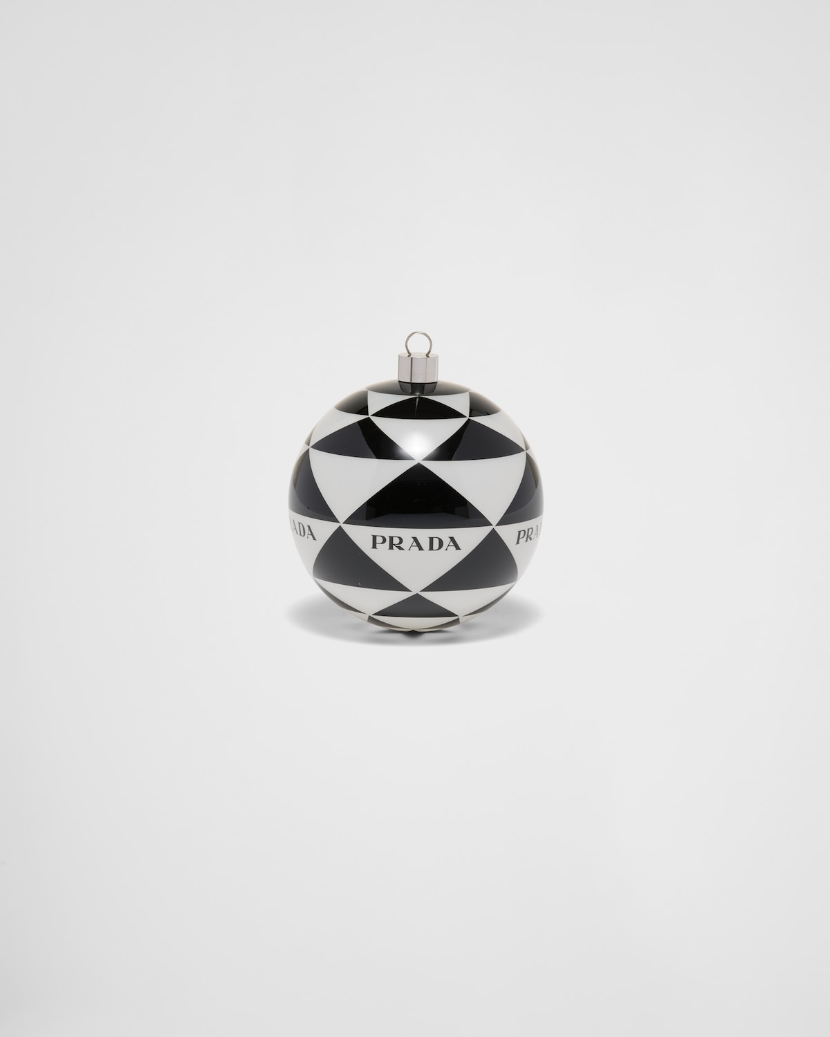 White/black Glass Christmas Ornament Set PRADA
