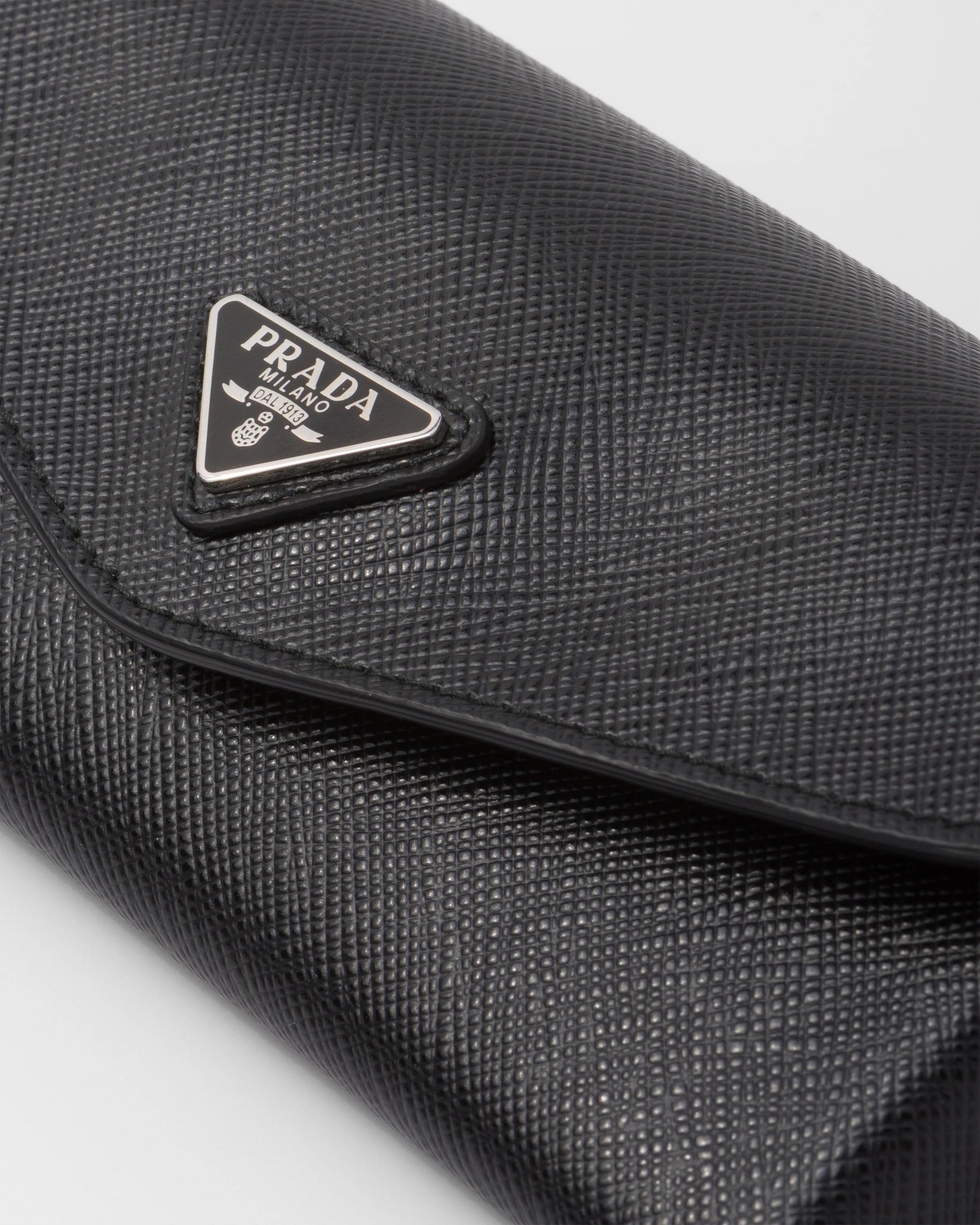 Black Saffiano Leather Eyeglasses Case PRADA