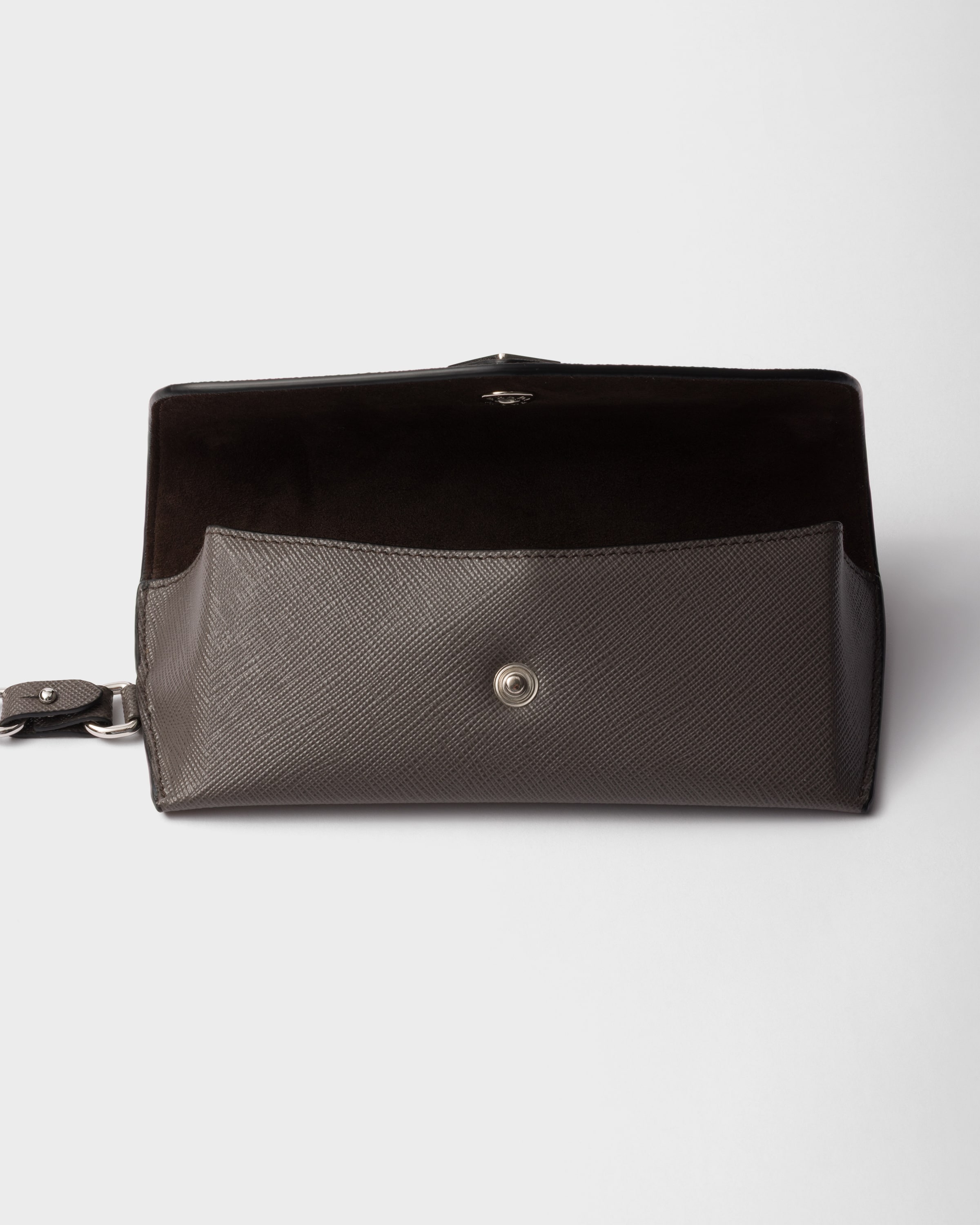 グレー サフィアーノレザー アイウェアケース | PRADA