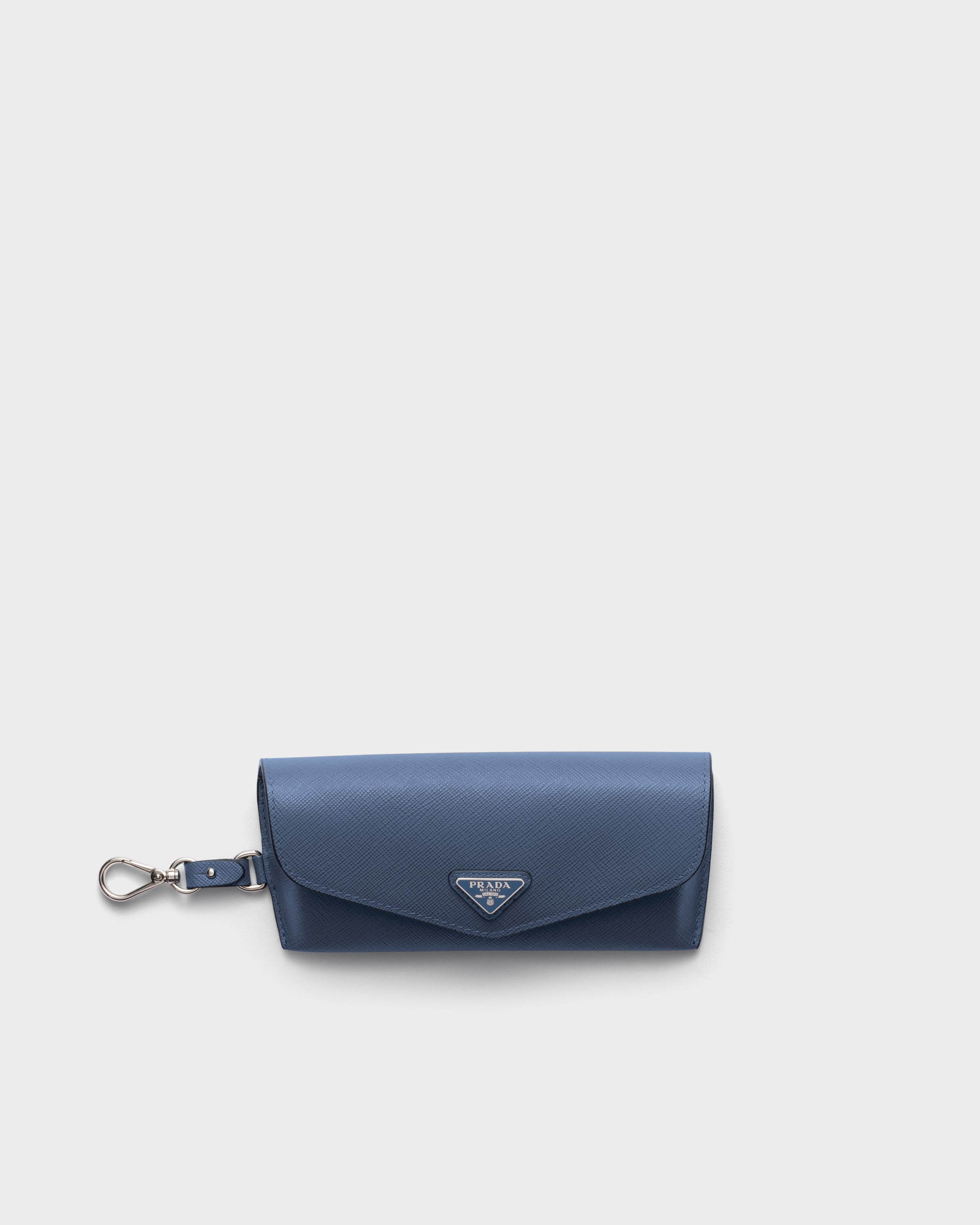 Aviation Blue Saffiano leather eyeglasses case | PRADA - United States Aviation Blue Saffiano leather eyeglasses case | PRADA - United States