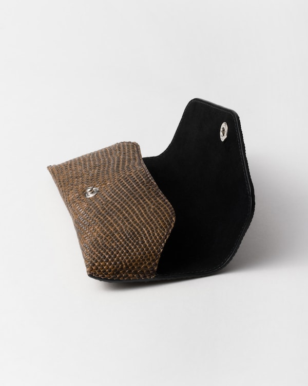 جراب نظارات من جلد السحلية - بيج كورك جراب نظارات من جلد السحلية - بيج كورك