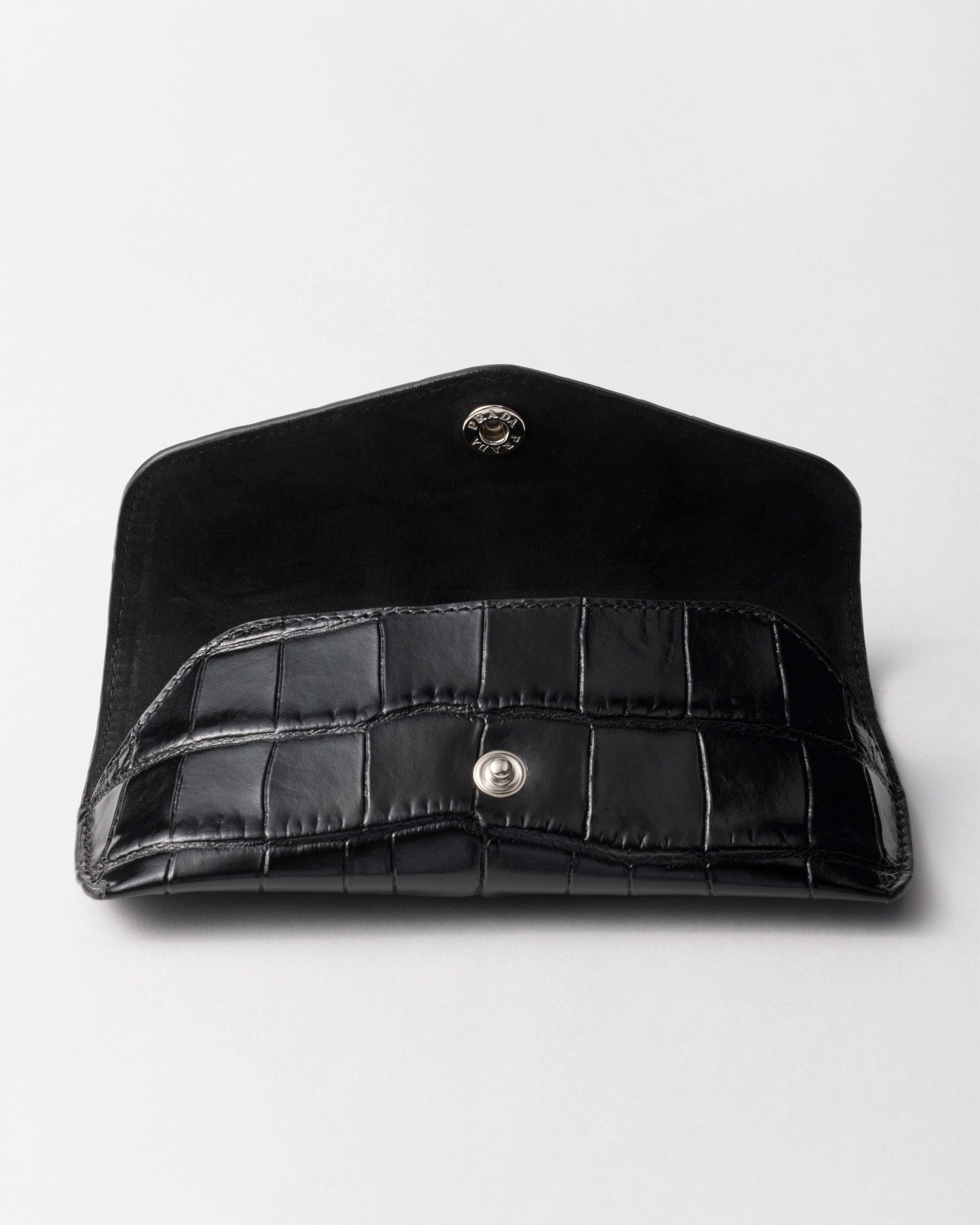 ブラック クロコダイルレザー アイウェアケース | PRADA