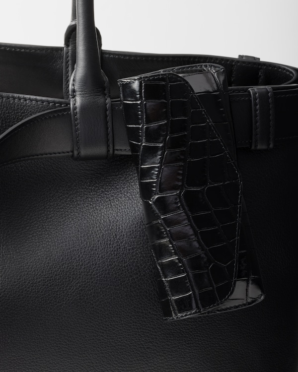 جراب نظارة من جلد التمساح - أسود جراب نظارة من جلد التمساح - أسود