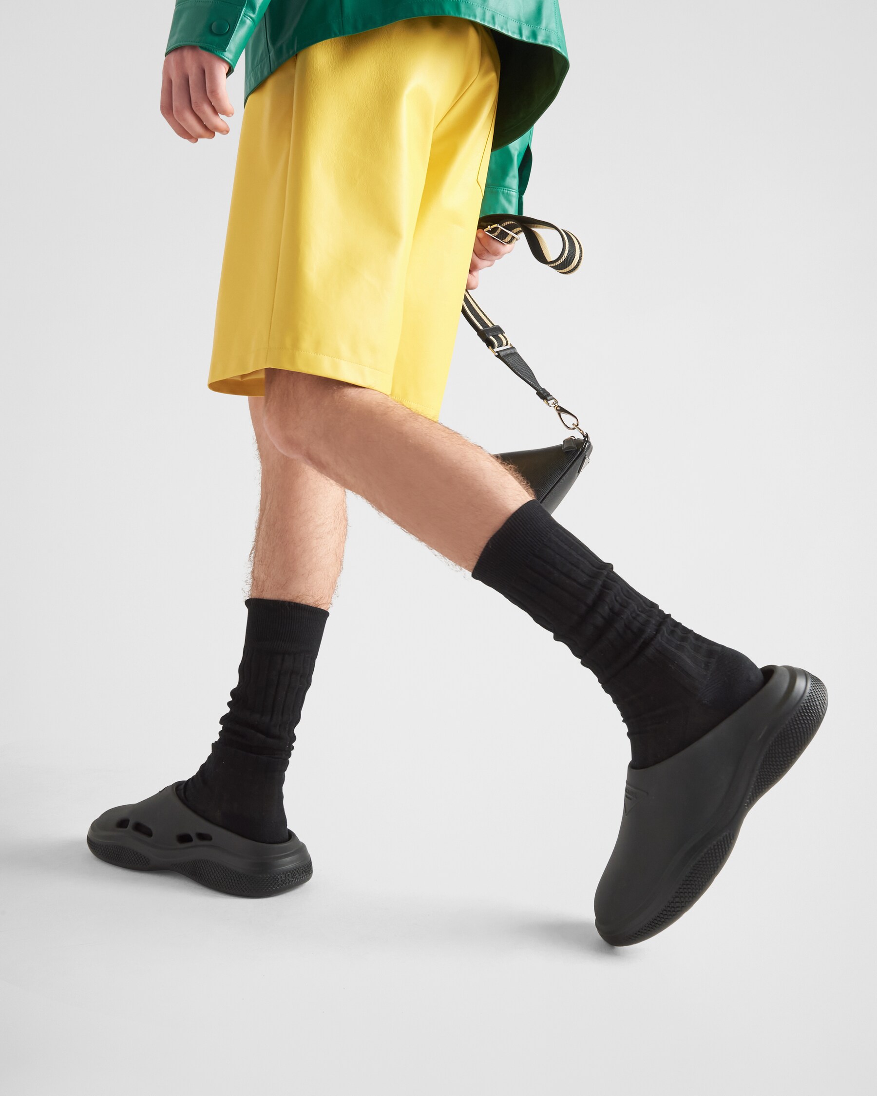 Black Foam Rubber Mules PRADA