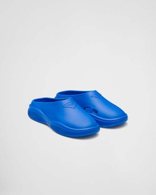 Sapphire Blue Foam rubber mules | Prada