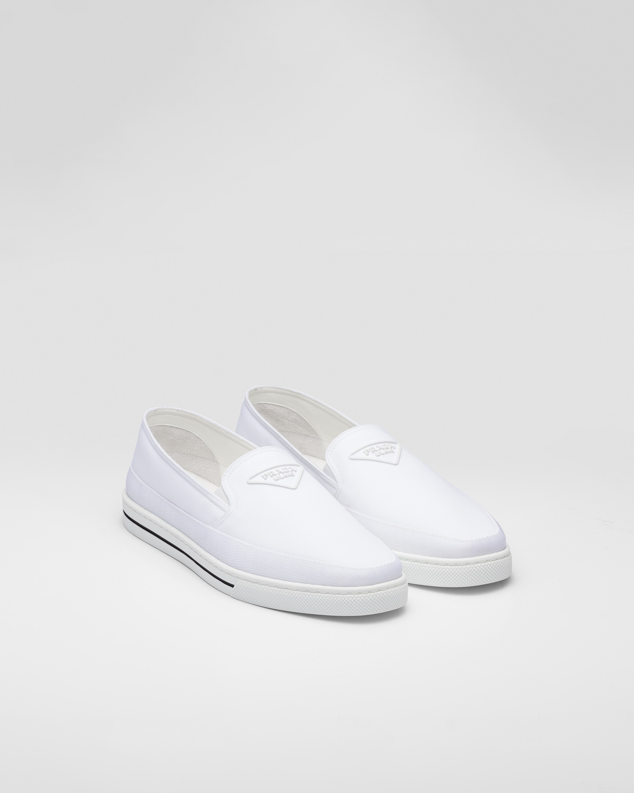 White Nylon Sneakers | PRADA