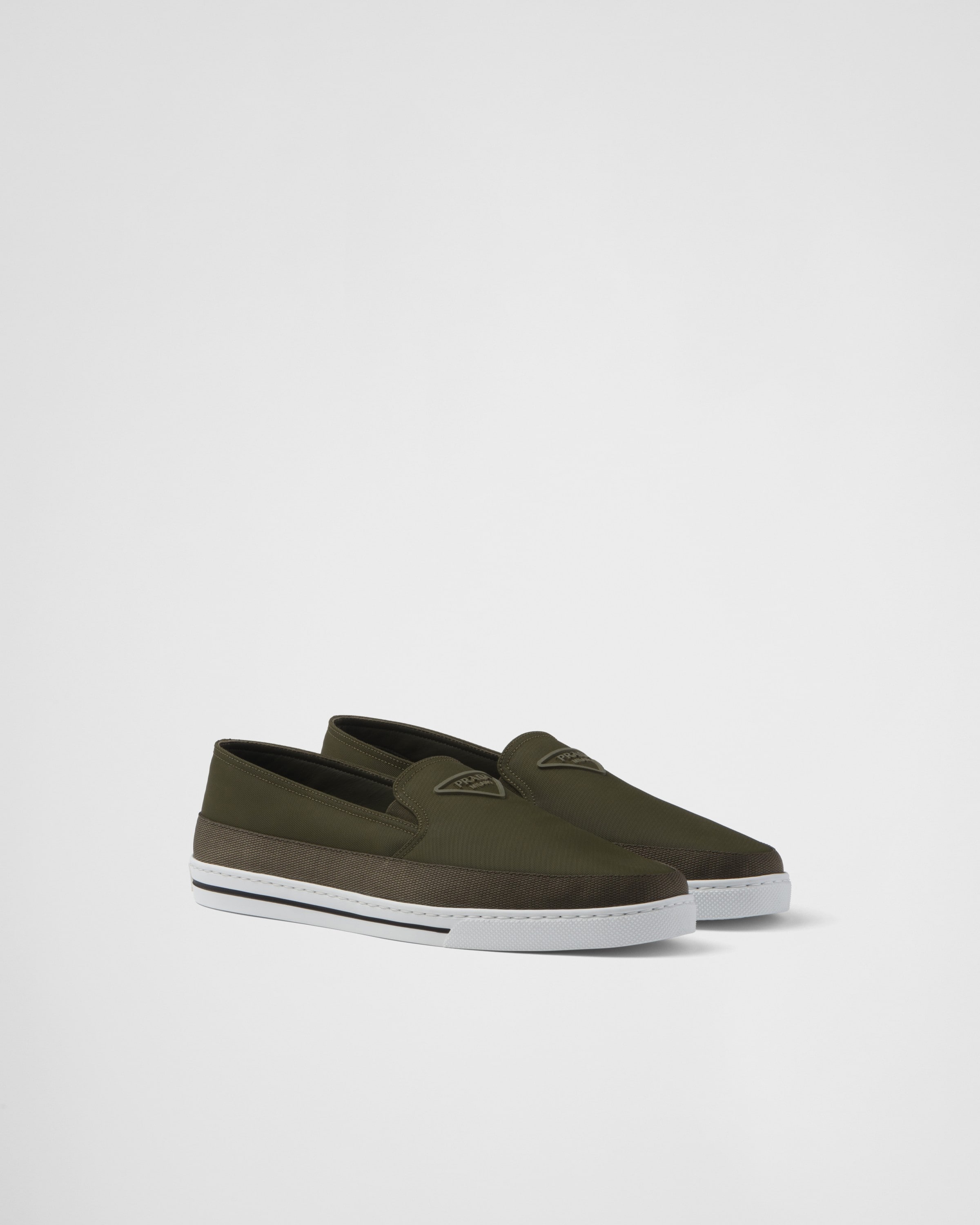 Prada Re-nylon Slip-on Sneakers In Green